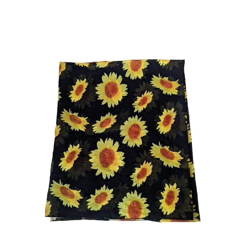 Vintage Sunflower Scarf Wrap Sarong Swim Cover Rima Beachworld Shawl‎ Retro 90’s